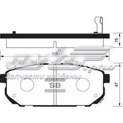 Купити SP1154 Sangsin Задні колодки