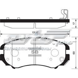 SP1155 Sangsin Передні гальмівні колодки