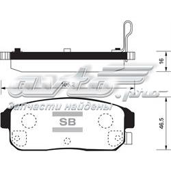 SP1163 Sangsin Колодки гальмівні задні, дискові