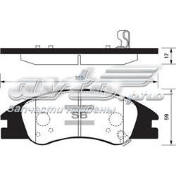 Колодки гальмівні передні, дискові SP1167 Sangsin