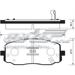 Гальмівні колодки Sangsin SP1172 ціна, від 17.45 USD