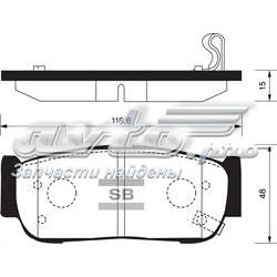 Колодки гальмові задні, дискові SP1178 Sangsin