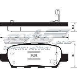 Колодки гальмові задні, дискові SP1184 Sangsin