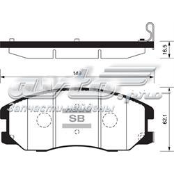 Гальмівні колодки Sangsin SP1204 ціна, від 24.47 USD