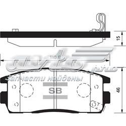 SP1205 Sangsin Колодки гальмівні задні, дискові