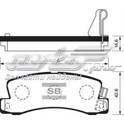 SP1208 Sangsin Колодки гальмівні задні, дискові