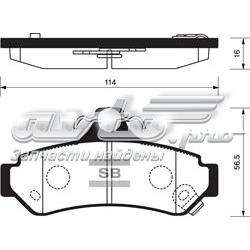 Задні гальмівні колодки Sangsin SP1236 ціна, від 17.92 USD