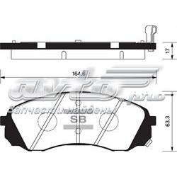 Гальмівні колодки Sangsin SP1238 ціна, від 31.85 USD