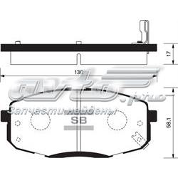 SP1240 Sangsin Передні гальмівні колодки
