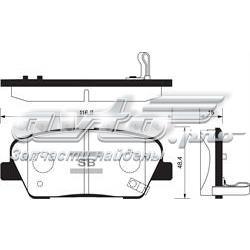 SP1247 Sangsin Колодки гальмівні задні, дискові