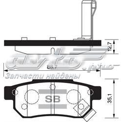 SP1265 Sangsin колодки гальмові задні, дискові