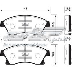 Колодки гальмівні передні, дискові SP1362 Sangsin