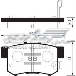 SP1368 Sangsin Колодки гальмівні задні, дискові