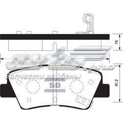 Задні гальмівні колодки Sangsin SP1401 ціна, від 17.50 USD