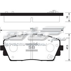 SP1405 Sangsin Передні гальмівні колодки