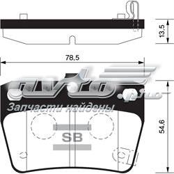 Задні гальмівні колодки Sangsin SP1457 ціна, від 15.83 USD