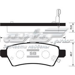 Задні гальмівні колодки Sangsin SP1477 ціна, від 18.04 USD