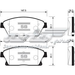 SP1480 Sangsin Передні гальмівні колодки