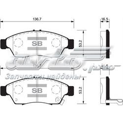 Гальмівні колодки Sangsin SP1541 ціна, від 23.24 USD