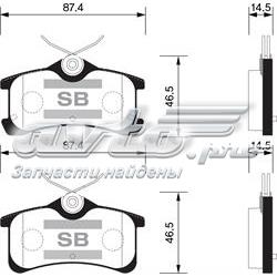 SP1575 Sangsin Колодки гальмівні задні, дискові