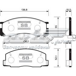 SP2035 Sangsin Передні гальмівні колодки