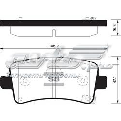Задні гальмівні колодки Sangsin SP2135 ціна, від 20.89 USD