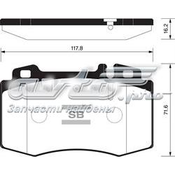 SP2193 Sangsin Передні гальмівні колодки