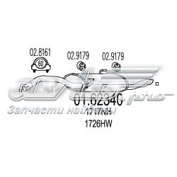 Вихлопна труба MTS 0162340 ціна, від 66.53 USD
