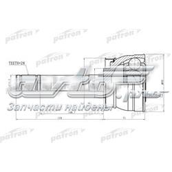 ШРУС зовнішній передній PCV9721 Patron