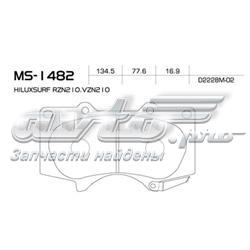 MS1482 Masuma Передні гальмівні колодки