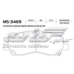 MS3469 Masuma Передні гальмівні колодки