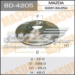 BD4205 Masuma диск гальмівний передній