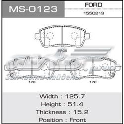 Колодки гальмівні передні, дискові MS0123 Masuma