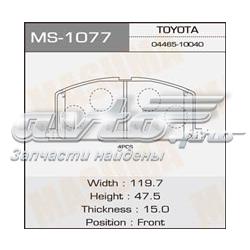 Гальмівні колодки Masuma MS1077 ціна, від 12.55 USD