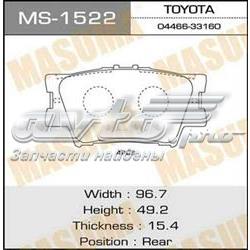 Задні гальмівні колодки Masuma MS1522 ціна, від 21.51 USD