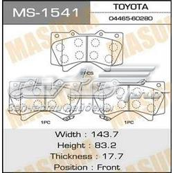 Колодки гальмівні передні, дискові MS1541 Masuma