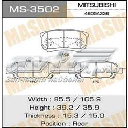 MS3502 Masuma Колодки гальмівні задні, дискові