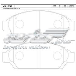 Колодки гальмівні передні, дискові MS1259 Masuma