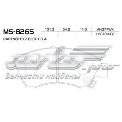 Купити MS8265 Masuma Колодки гальмівні передні, дискові