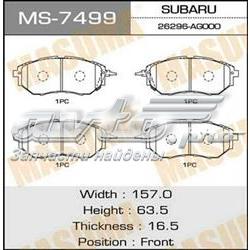Купити MS7499 Masuma Колодки гальмівні передні, дискові