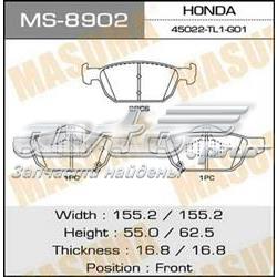 Купити MS8902 Masuma Колодки гальмівні передні, дискові