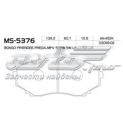 MS5376 Masuma Передні гальмівні колодки
