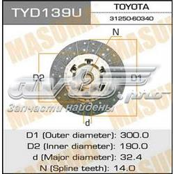 TYD139U Masuma диск зчеплення
