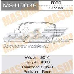 Колодки гальмові задні, дискові MSU0038 Masuma