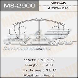 MS2900 Masuma Передні гальмівні колодки