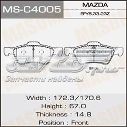 Колодки гальмівні передні, дискові MSC4005 Masuma