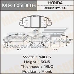 Колодки гальмівні передні, дискові MSC5006 Masuma