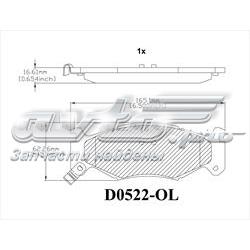 Колодки гальмівні передні, дискові MKD522 Friction Master