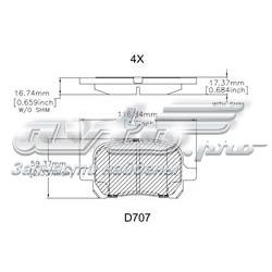 Передні тормозні колодки MKD707 Friction Master