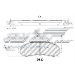 Колодки гальмівні передні, дискові MKD833 Friction Master